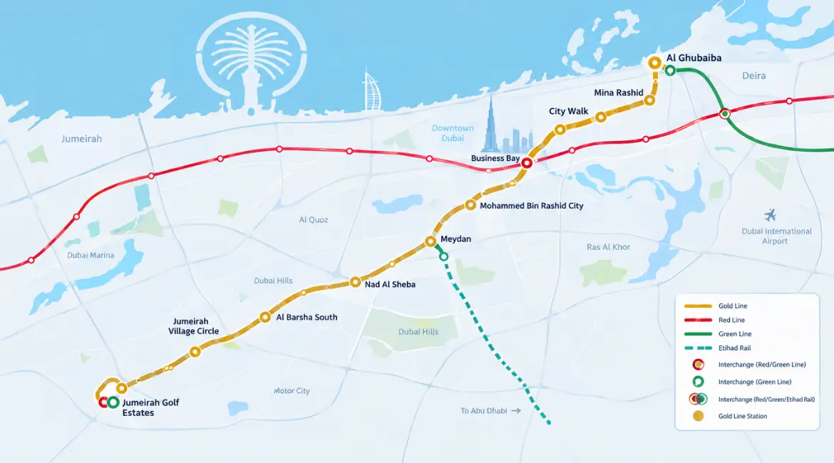 Dubai Metro Gold Line 2026_ Key Facts, Routes & Benefits
